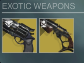 Xur Exotic Weapons