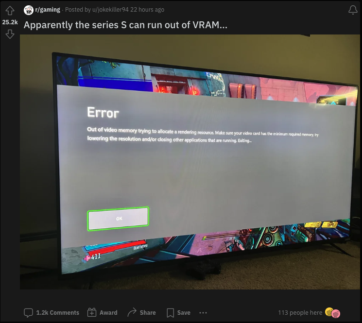 Xbox Series S VRAM