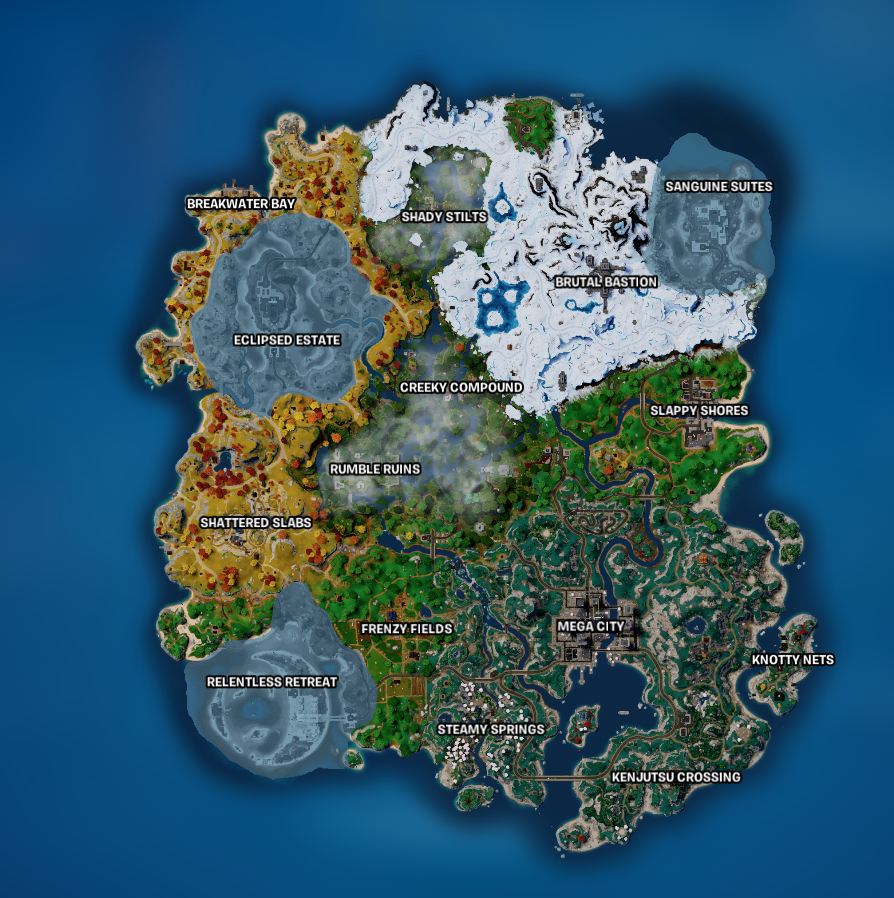 Fortnite Chapter 4 Season 4 Map
